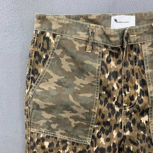 Anthropologie Current/Elliott Animal Print 30 The Clean Weslan Camo Cropped - Picture 7 of 16